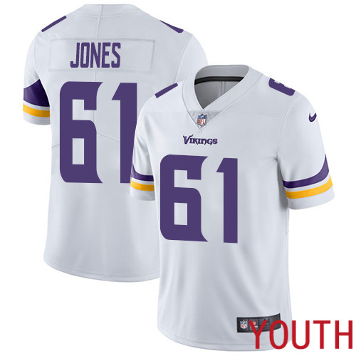 Minnesota Vikings 61 Limited Brett Jones White Nike NFL Road Youth Jersey Vapor Untouchable